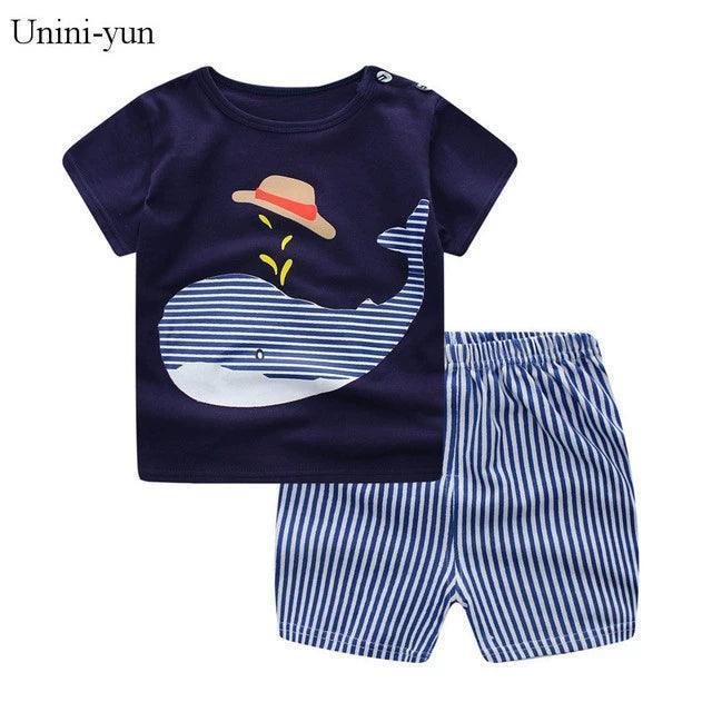 Baby Boys Summer Clothing Set - Short Sleeve T-Shirt & Shorts - ClubOn