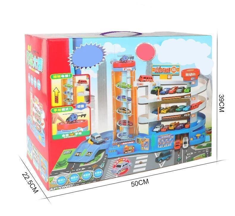 Large Electric Track Car Parking Lot Toy – Puzzle Adventure for Boys - ClubOn
