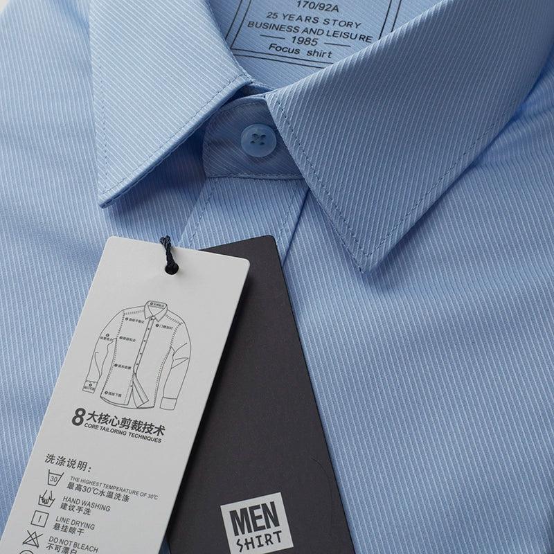 White Shirt for Men - Long-Sleeved & Short-Sleeved Slim Fit Business Casual & Wedding Shirt - ClubOn