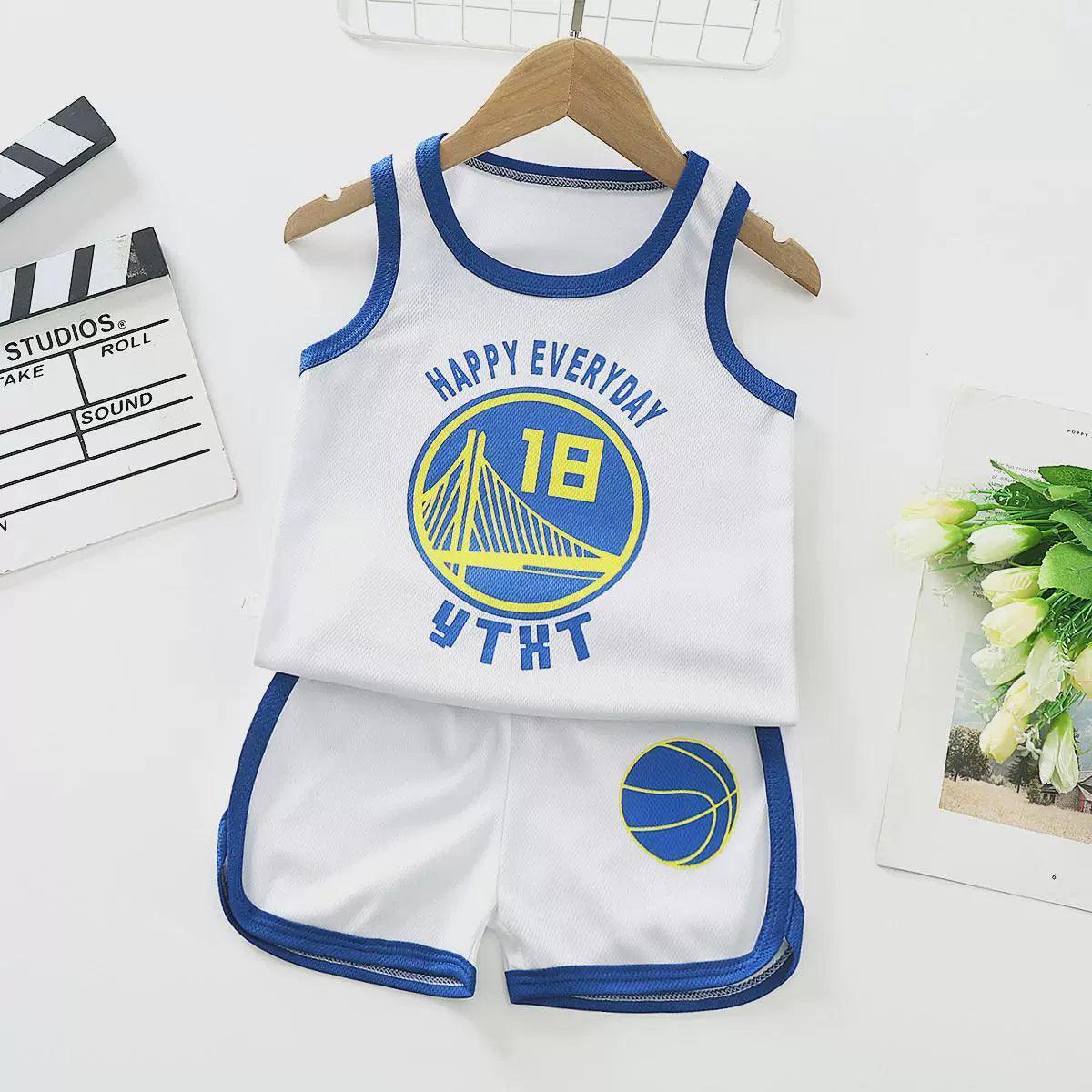 Children Sports Vest Suit – Boys & Girls Summer Basketball Set - ClubOn