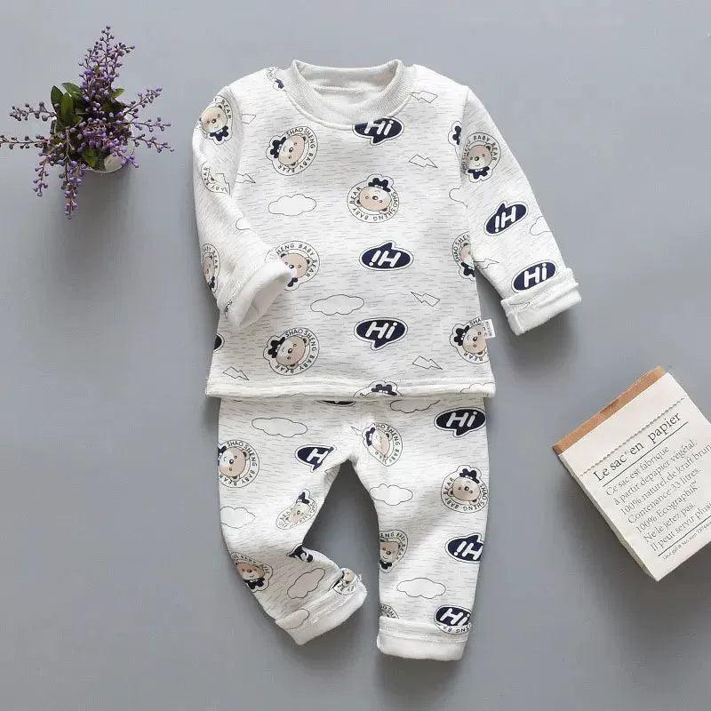 Cartoon Baby Pajamas - Winter Warm Boys Sleepwear for Kids - ClubOn