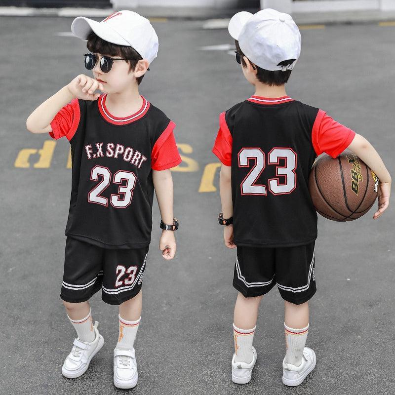 Boys Summer Basketball Suit – Short-Sleeved Sportswear - ClubOn