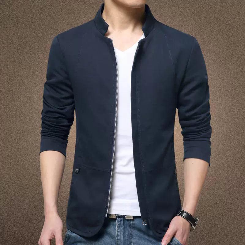 Men’s Fashion Standing Collar Jacket – Slim Fit Coat for Men - ClubOn