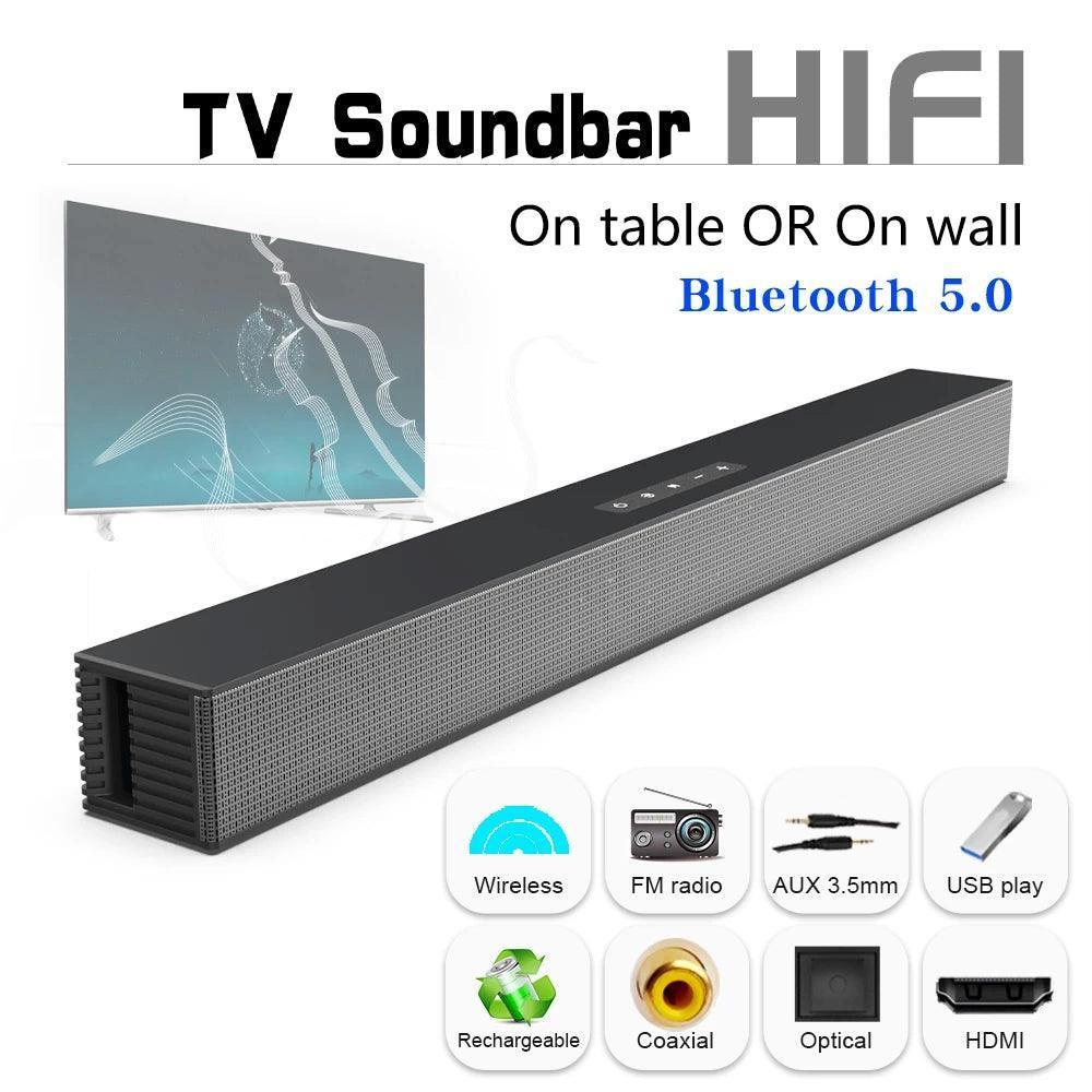 TV Soundbar HiFi Speaker – Bluetooth-Compatible Home Theater Sound Bar - ClubOn