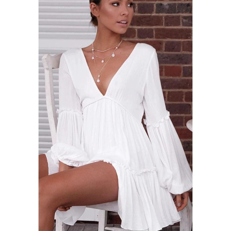 Elegant Sexy Summer Shirt Dresses for Women | Office Long Blouse - ClubOn