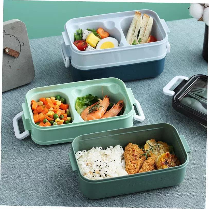 Double-Layered Student Lunch Box - Microwave Safe Bento Box - ClubOn