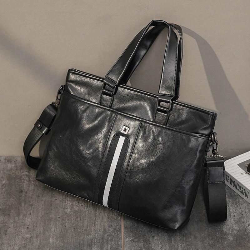 Light Business Men's Handheld Briefcase Horizontal Computer Document Bag - ClubOn