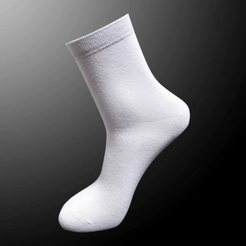 Men’s Four Seasons Breathable Sweat-Absorbent Sports Socks – Solid Color Mid-Tube, Versatile College Style - ClubOn