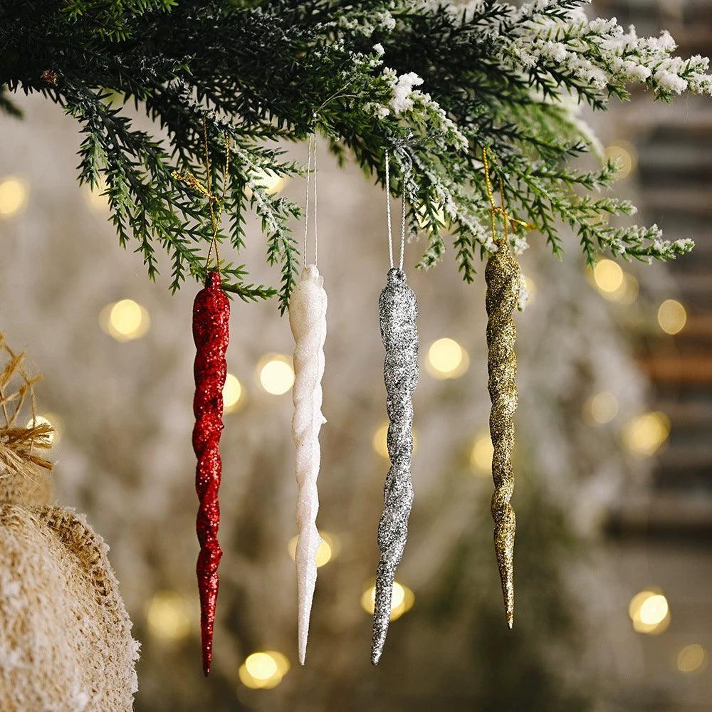 Christmas Decoration Supplies - Plastic Icicle Pendant Ornaments - ClubOn