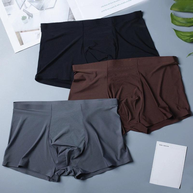 Men's Ice Silk Seamless Boxer Briefs - Comfortable & Breathable - ClubOn