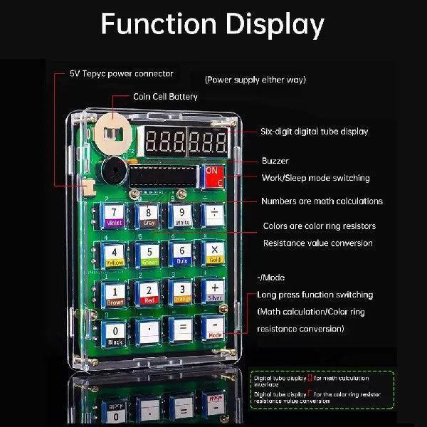 LED Digital Tube Display Calculator Kit – DIY Electronic Office Tool - ClubOn