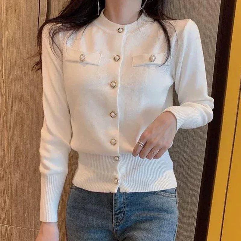 Autumn Long Sleeve Fashion Women Cardigan Sweater Knit - ClubOn