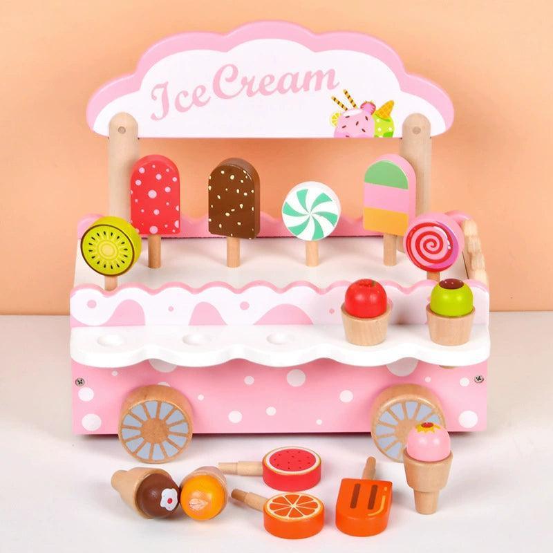 Ice Cream Shop Toy – DIY Playhouse Car with Cones & Puzzle Set - ClubOn