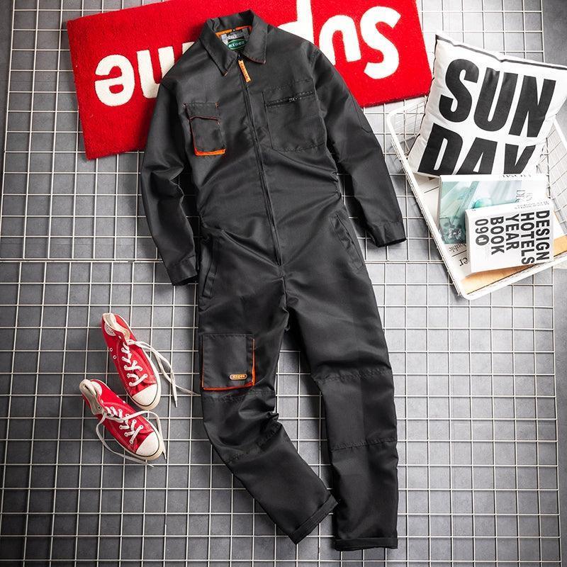 Men’s Spring & Autumn Workwear Jumpsuit – Long-Sleeved Loose Casual - ClubOn