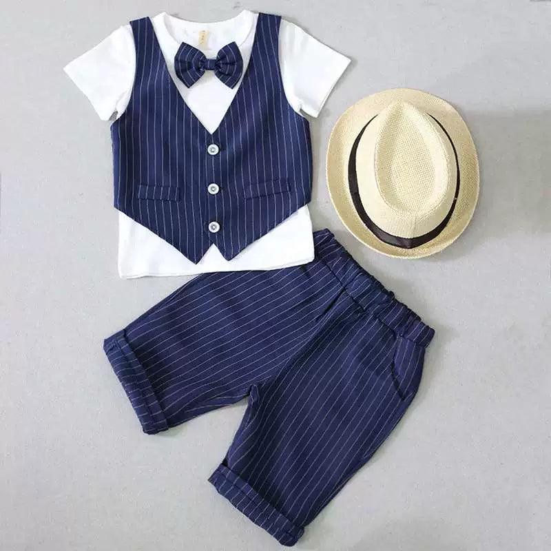 Summer Children's Suits: Boys' Vest and Shorts Set - ClubOn