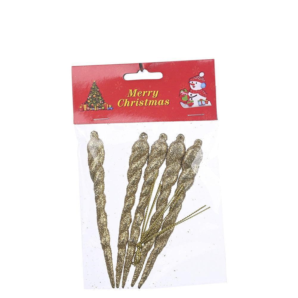 Christmas Decoration Supplies - Plastic Icicle Pendant Ornaments - ClubOn
