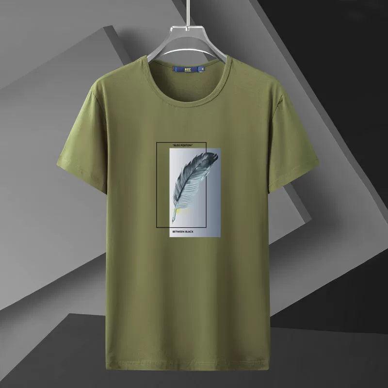 Men's Large Size Short-sleeve T-shirt | Loose Fit Pure Cotton - ClubOn