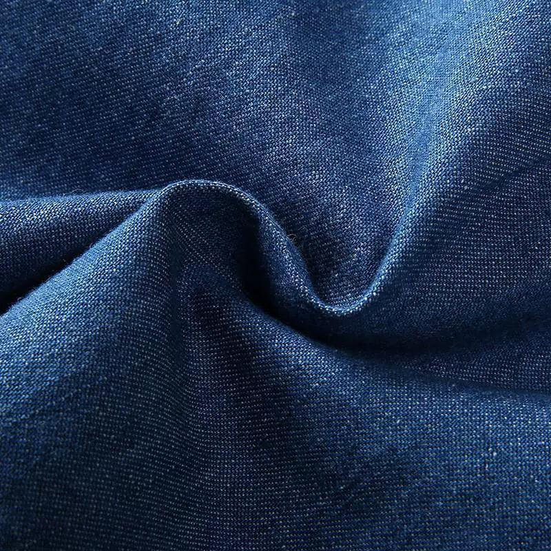 Plus Size L-8XL 100% Denim Cotton Shirt for Men - ClubOn