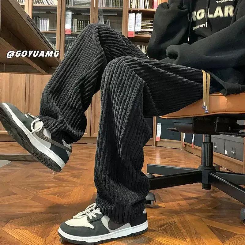 Winter Thickened Velvet Sweatpants, Loose Fit Trendy Pants - ClubOn