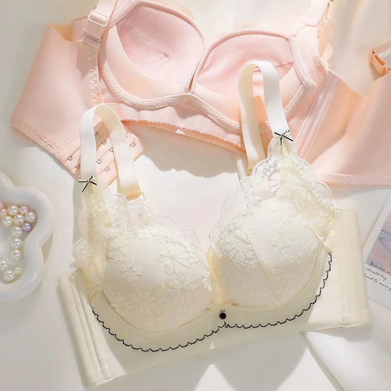 Breathable Lace Bra - Comfortable Wireless Design for Women - ClubOn