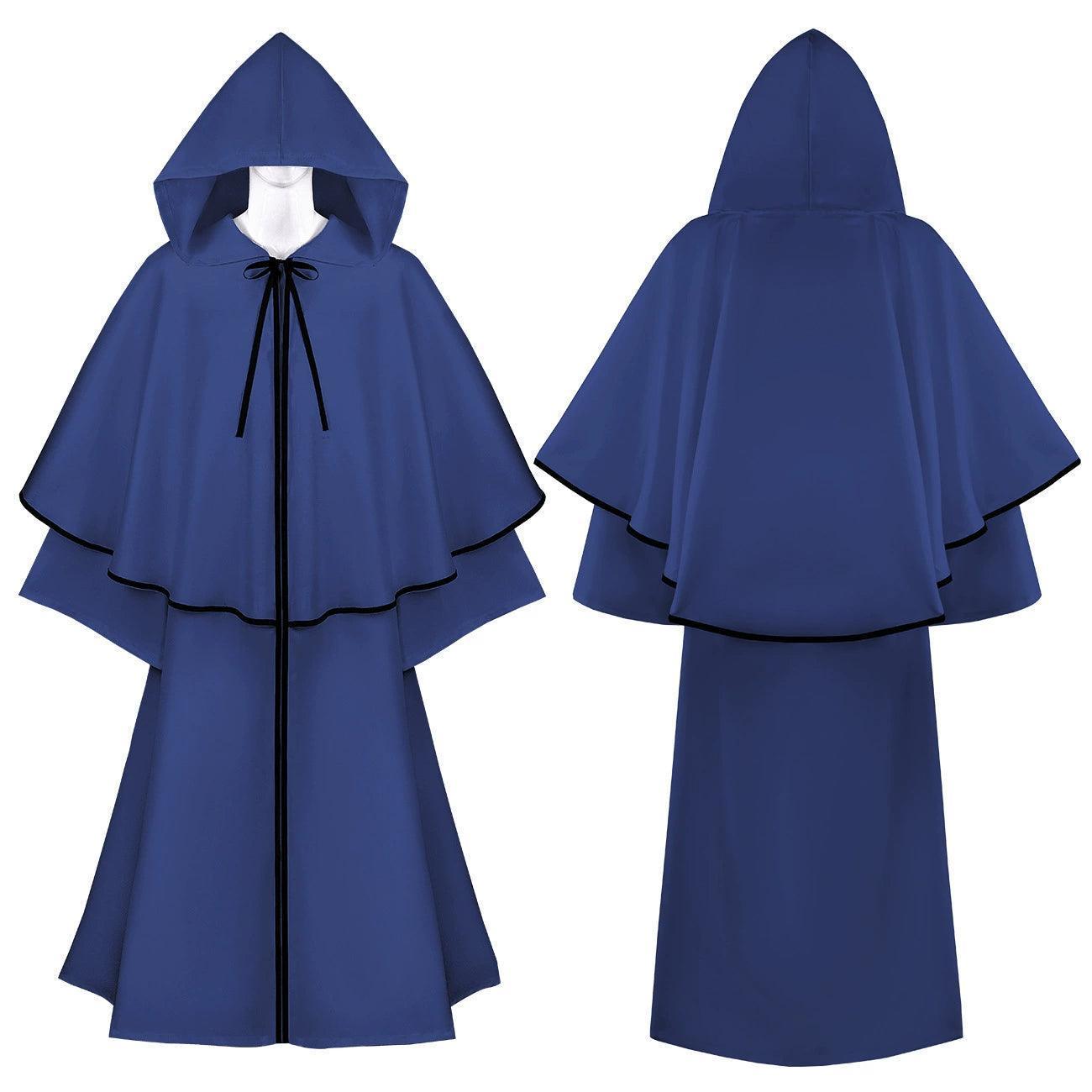 Medieval Church Clergy Hooded Cloak – Renaissance Wizard Death Robe - ClubOn