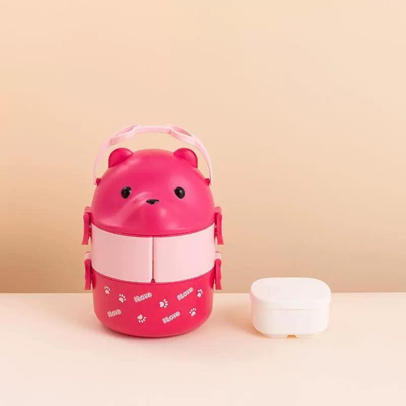 Double-Layer Spectacled Bear Lunch Box for Students & Office Workers - ClubOn
