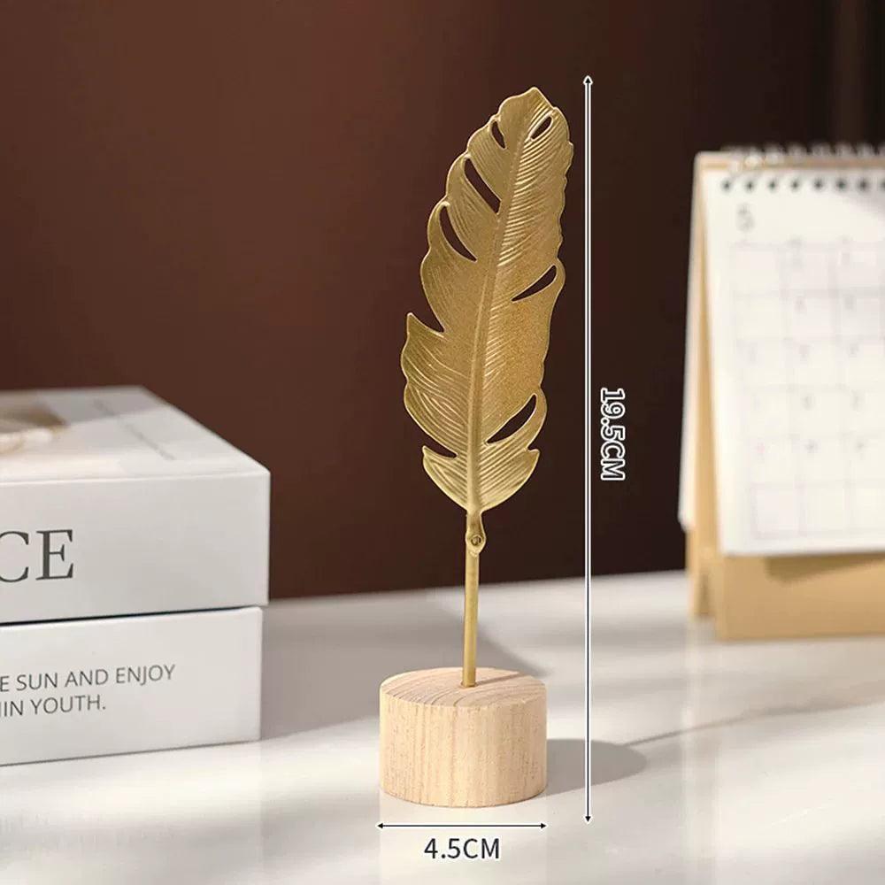 Ginkgo Leaf Wooden Ornaments – Miniature Figurines for Decor - ClubOn