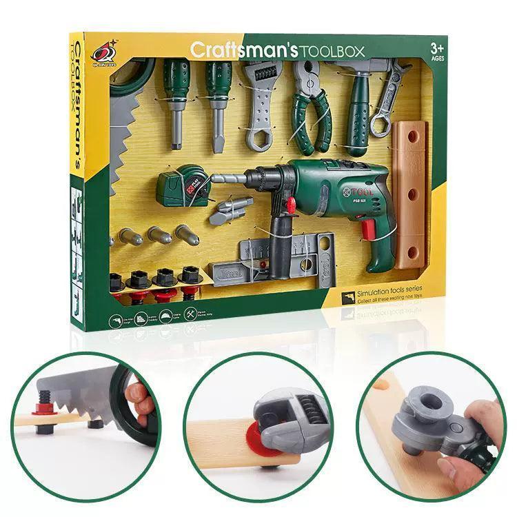 Power Tool Set – Creative Simulation Toy with Electric Drill and Wrench - ClubOn
