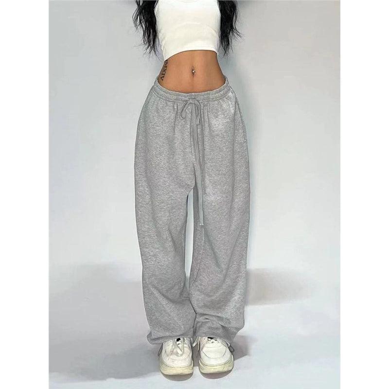 New Casual Gray Wide Leg Sweatpants for Women - ClubOn