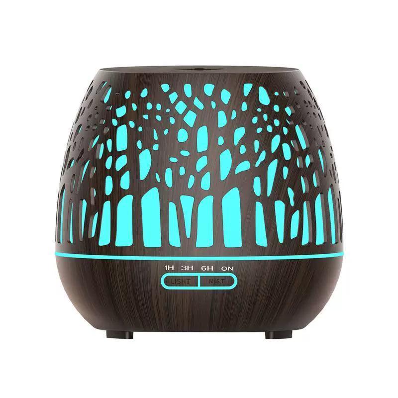 400ml Ultrasonic Aromatherapy Humidifier – Hollow Design & Essential Oil Diffuser - ClubOn