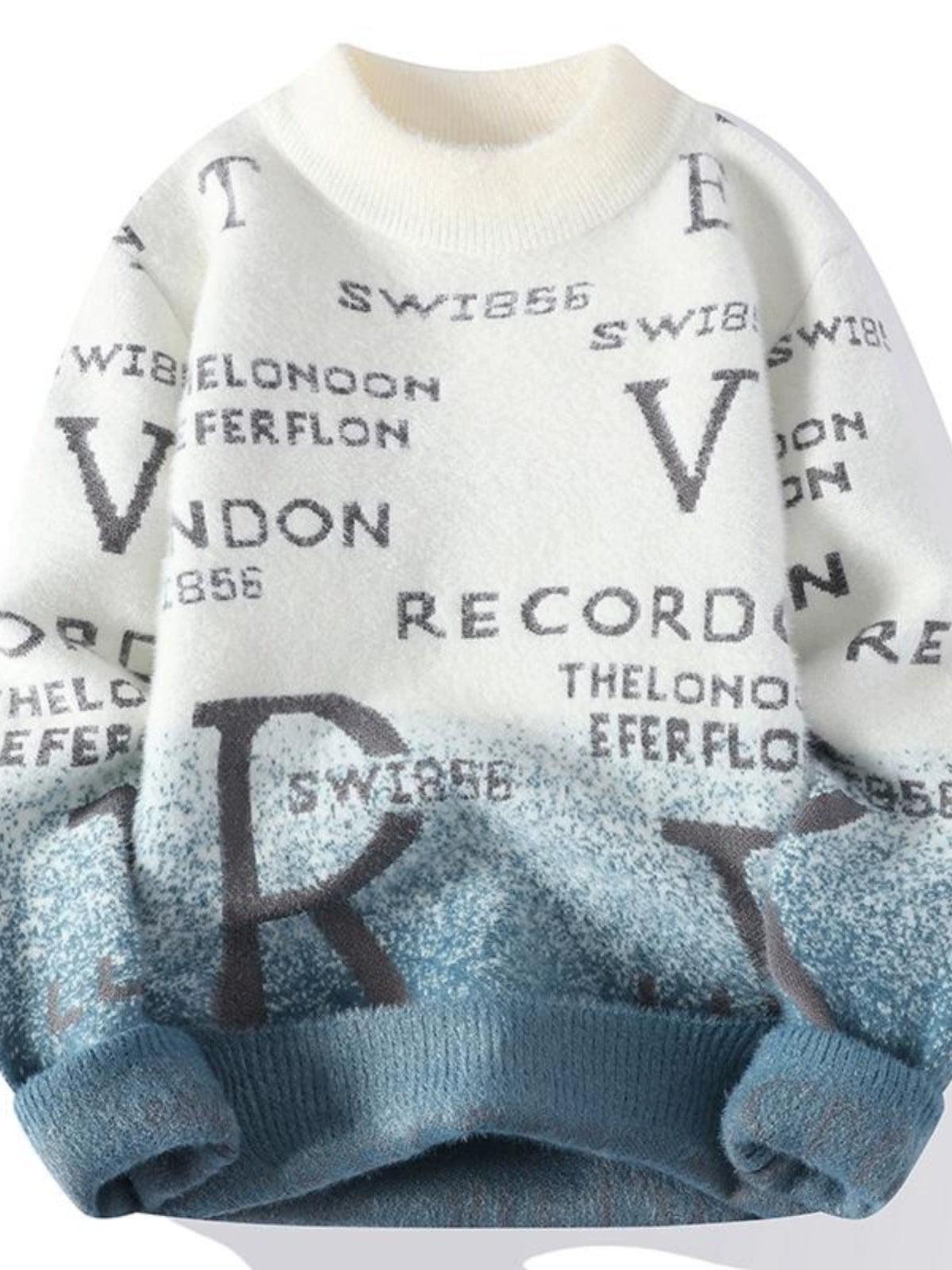 Autumn & Winter Youth Letter Trend Sweater - Imitation Mink Fleece - ClubOn