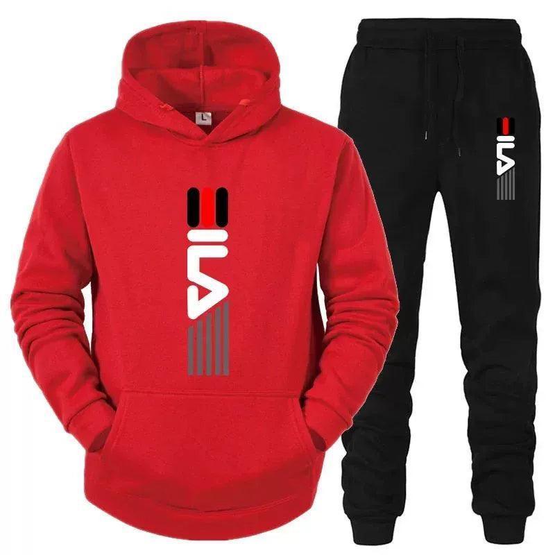 Men's Tracksuit Set - Hooded Sweatshirt + Sweatpants 2-Piece Set - ClubOn