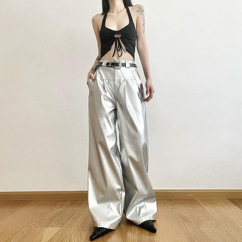 High-Waisted Casual Wide Leg Pants for Women - ClubOn