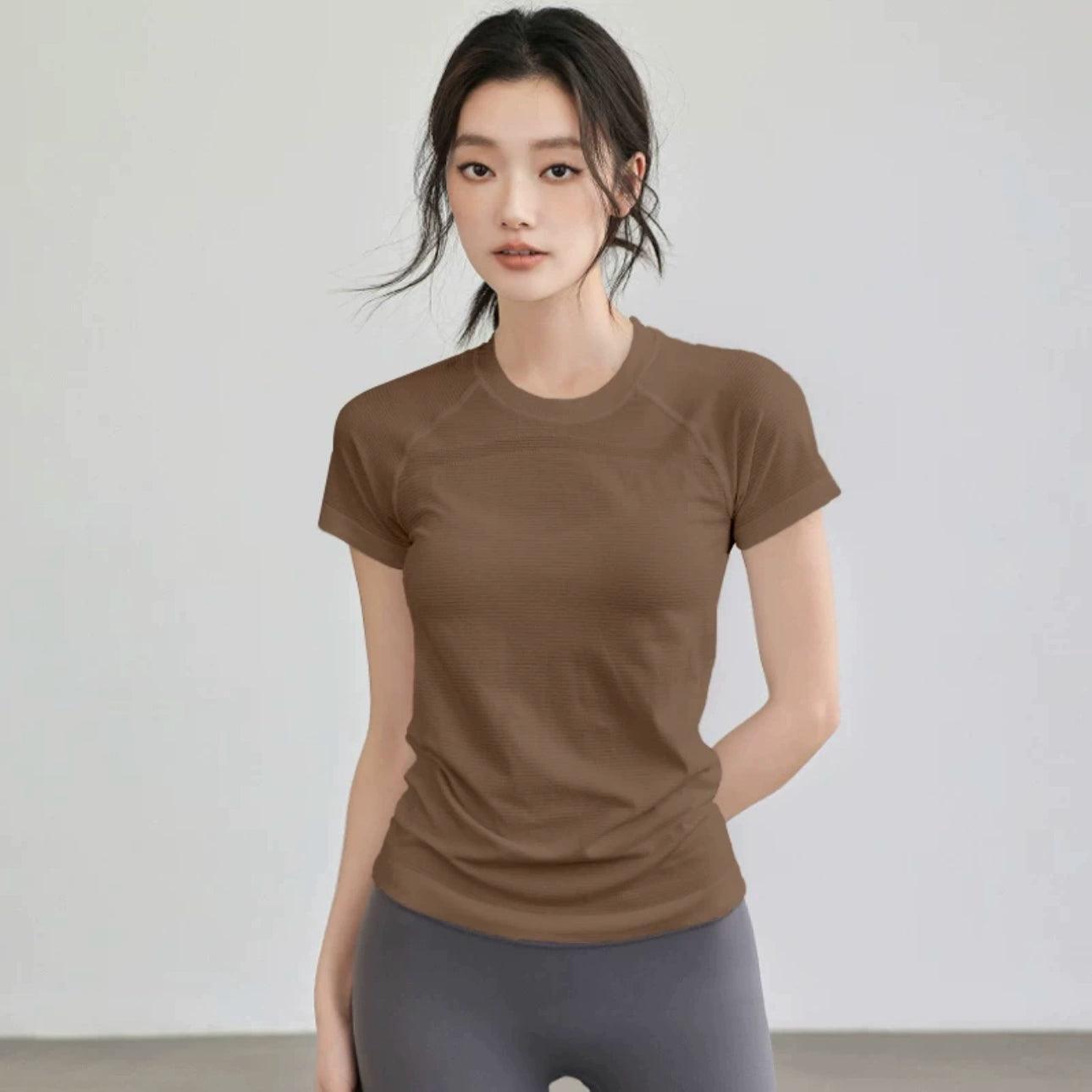 Women’s Slim Fit Half-Sleeve Yoga T-Shirt - ClubOn
