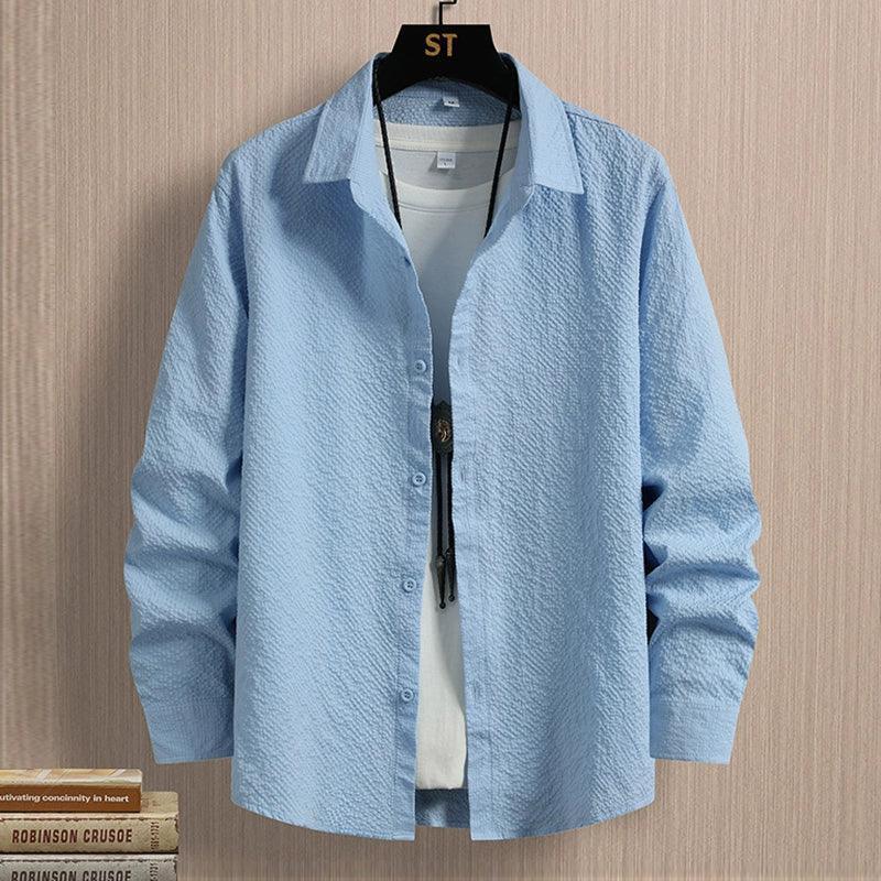 Plaid Shirt for Men – Long Sleeve Slim Fit Casual Jacket - ClubOn