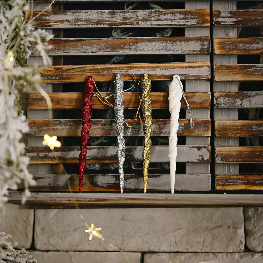 Christmas Decoration Supplies - Plastic Icicle Pendant Ornaments - ClubOn