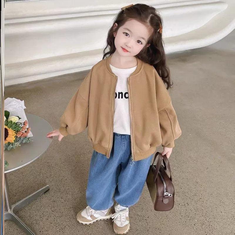 Girls' Spring Baseball Jacket - ClubOn