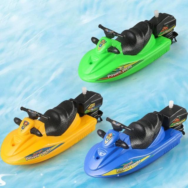 Wind-Up Speed Boat Bath Toy – Fun Shower Toy for Kids - ClubOn