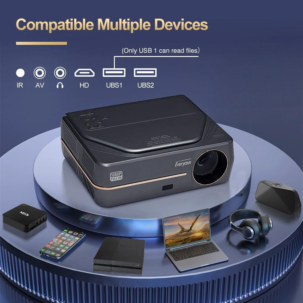 Projector Android 11.0 WIFI Home Theater Cinema Smart Phone Beamer LED Proyector for 4K Movies - ClubOn