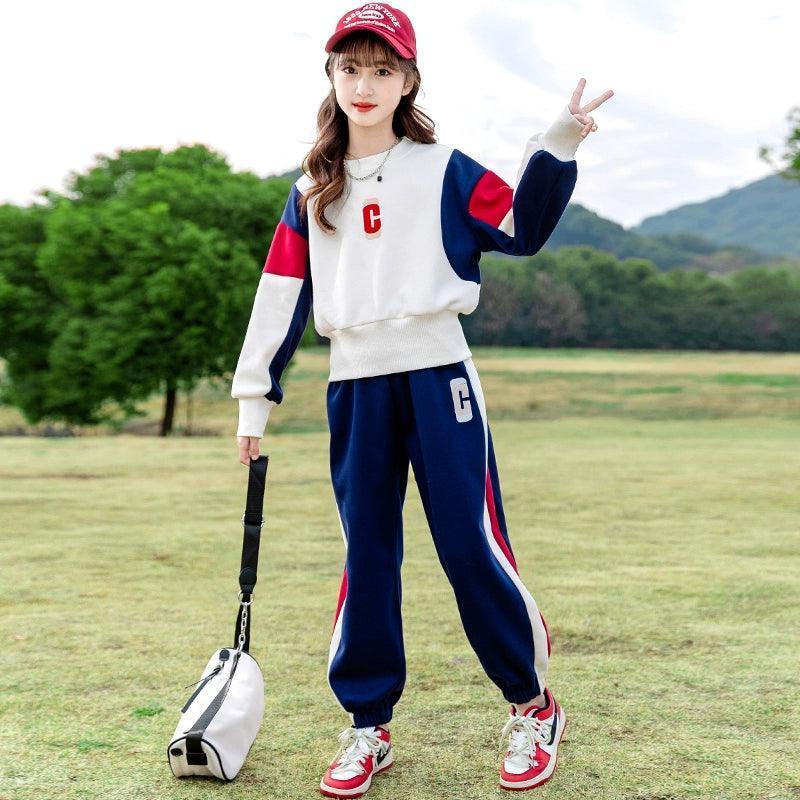 Girls' Casual Sports Suit - Trendy Autumn Style - ClubOn