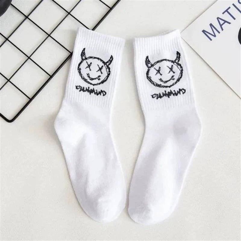 Men's Cartoon Cotton Hip-Hop Funny Long Socks - ClubOn
