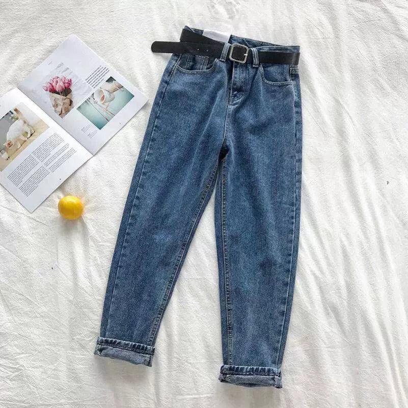 Vintage Straight High Waist Jeans for Women - ClubOn