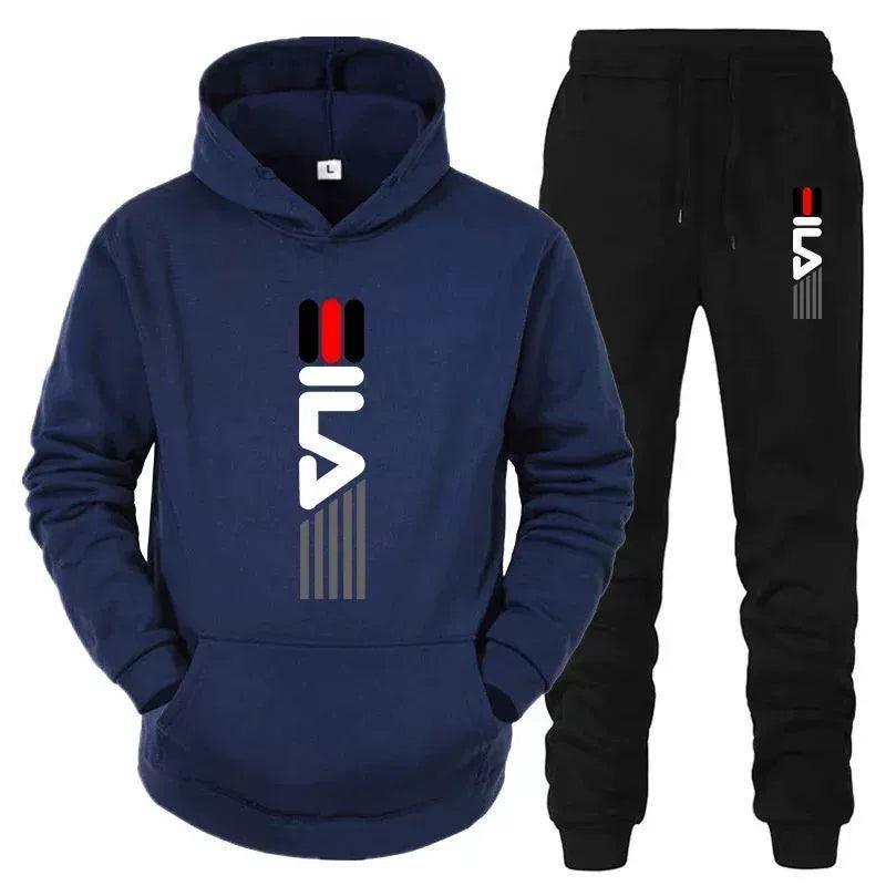 Men's Tracksuit Set - Hooded Sweatshirt + Sweatpants 2-Piece Set - ClubOn