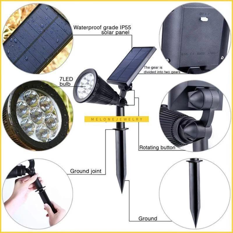 7/4 LED Solar Spotlight – Auto Color-Changing Outdoor Lighting - ClubOn