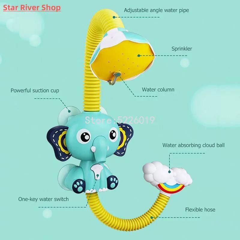Electric Elephant Bath Toy – Water Spray for Kids & Baby Bath - ClubOn