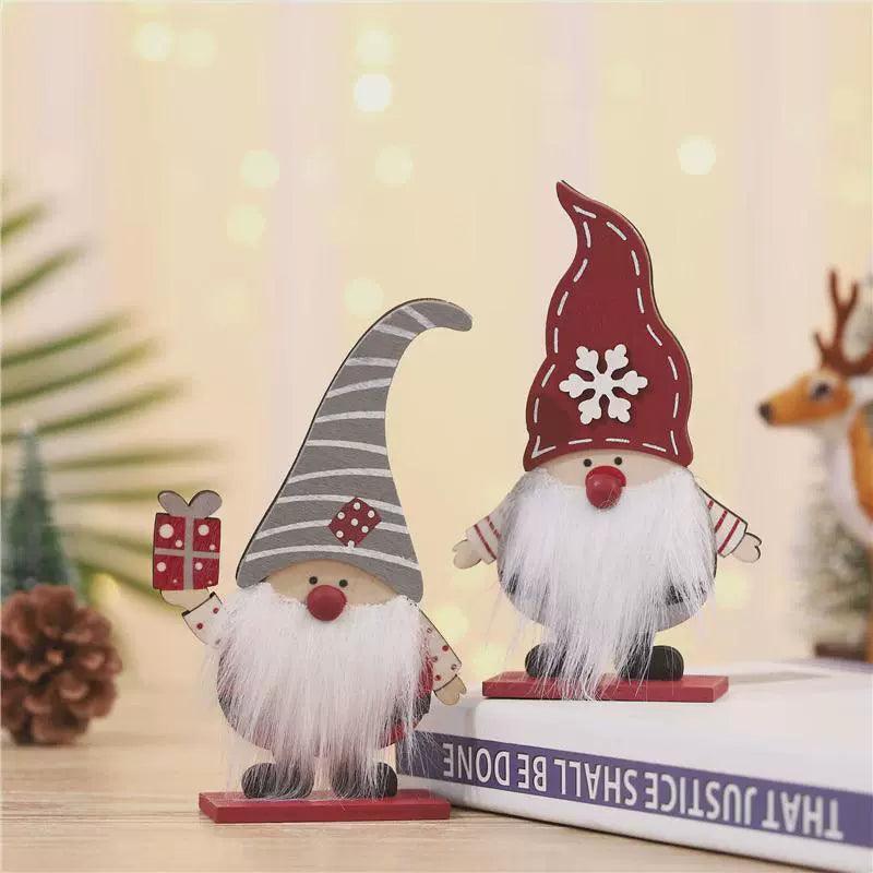 Wooden Santa Claus Desktop Ornament – New Christmas Decorations - ClubOn