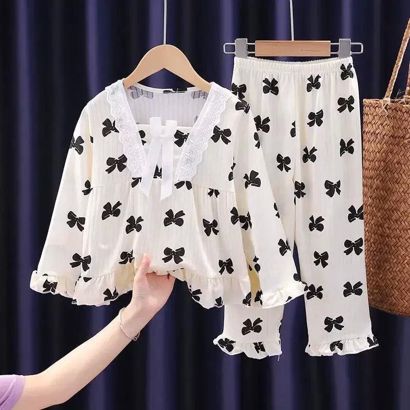 Girls' Long Sleeping Pajamas - Cute Princess Design for Spring & Autumn - ClubOn