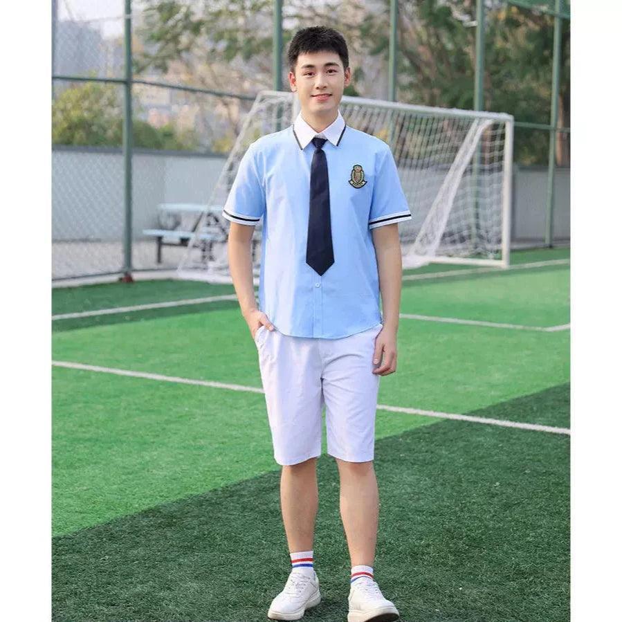 Short-Sleeved College Style Class Suit – School Uniform - ClubOn