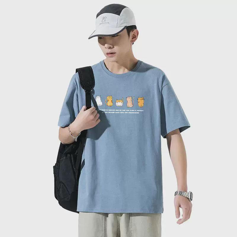 Men's Summer Short-sleeved T-shirt | Large Size Half-sleeve Shirt - ClubOn