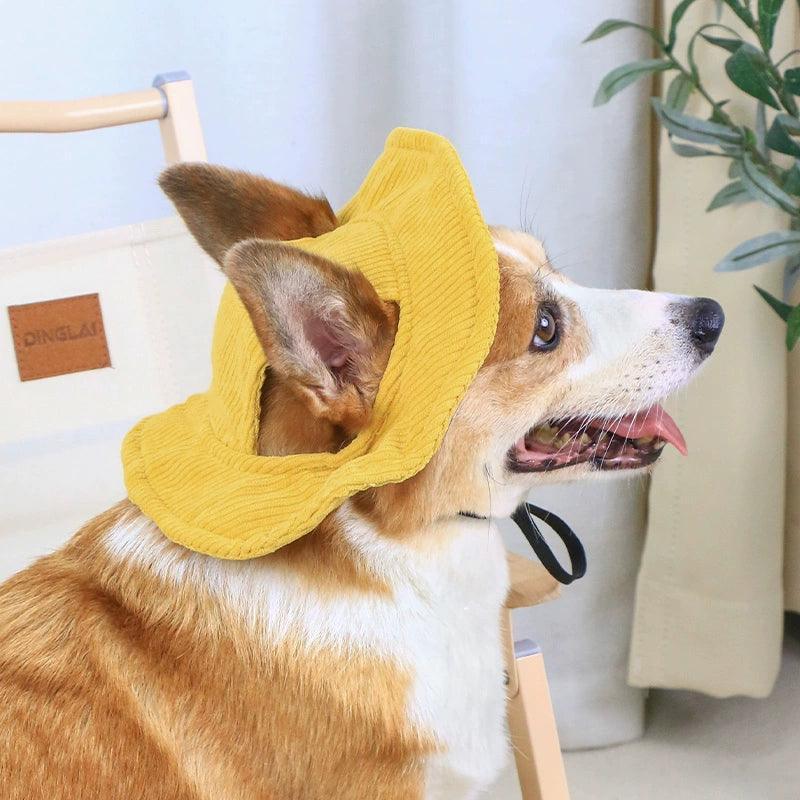 Pet Dog Fisherman Hat – Sunshade Hat with Ear Openings for Small & Medium Dogs - ClubOn